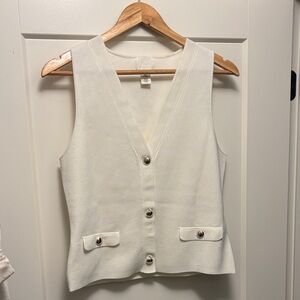 H&M White Buttoned Vest Top (never worn)
